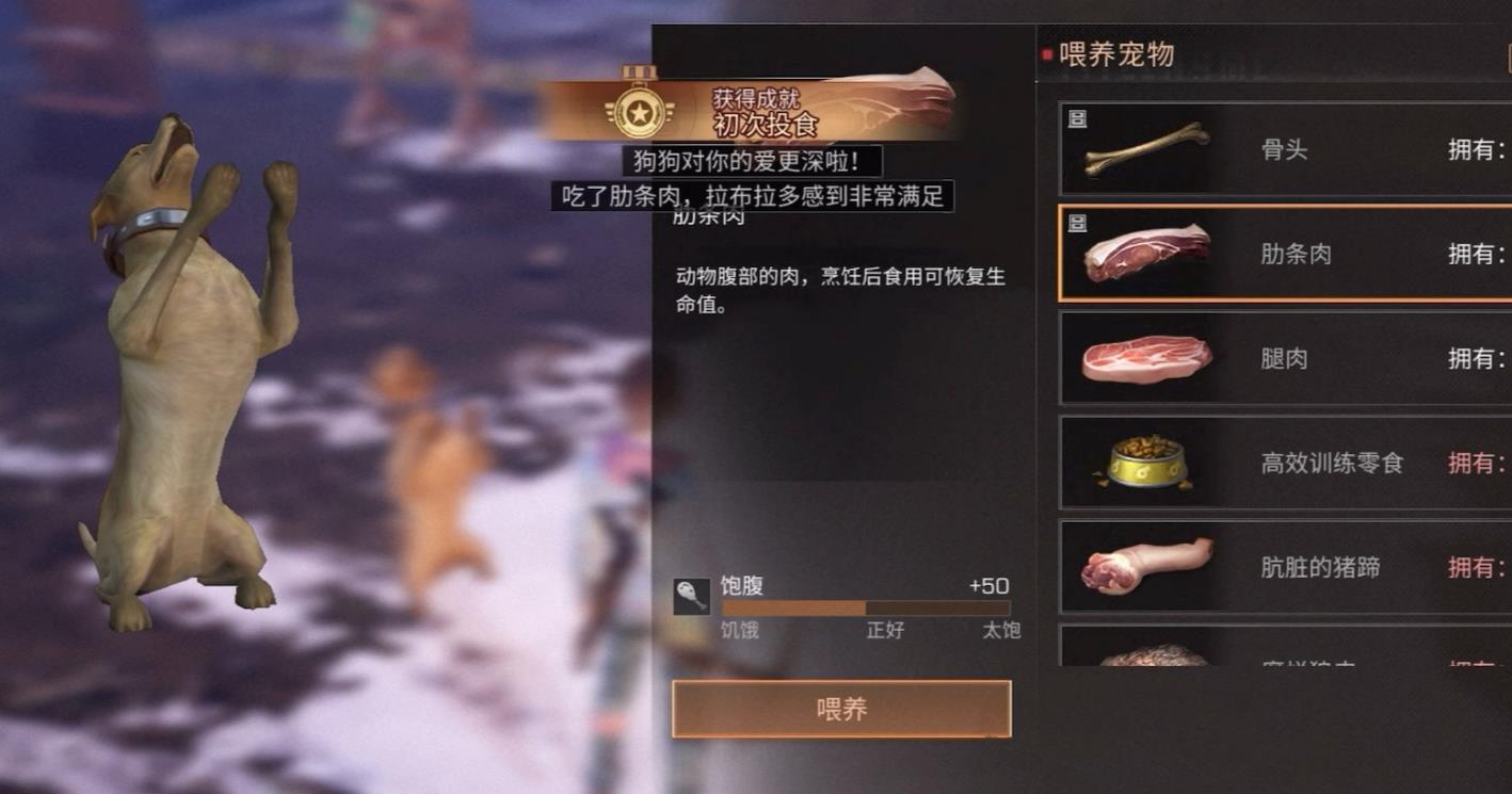 明日之后如何给狗喂食物