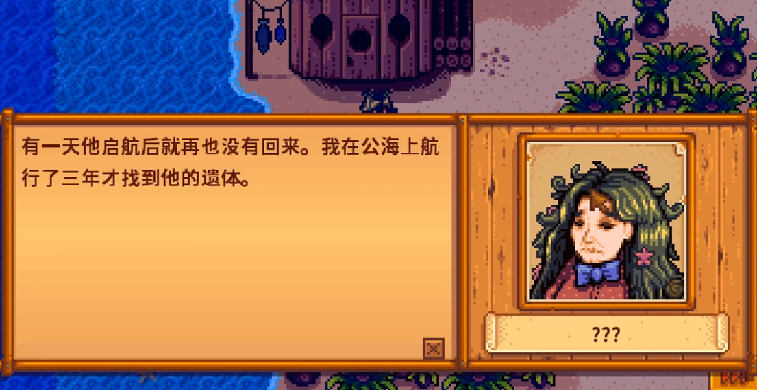 星露谷物语姜岛海盗妻子在哪里