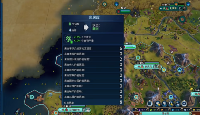 文明6宜居度不足怎么解决